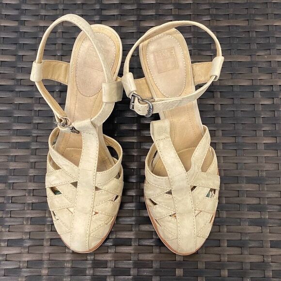 Frye wedge sandals, women’s size 10 - Picture 3 of 6